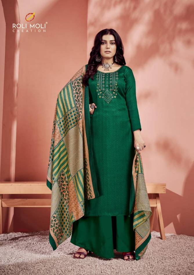 Roli Moli Maayera Fancy Festive Wear Embroidery Pashmina Dress Material Collection